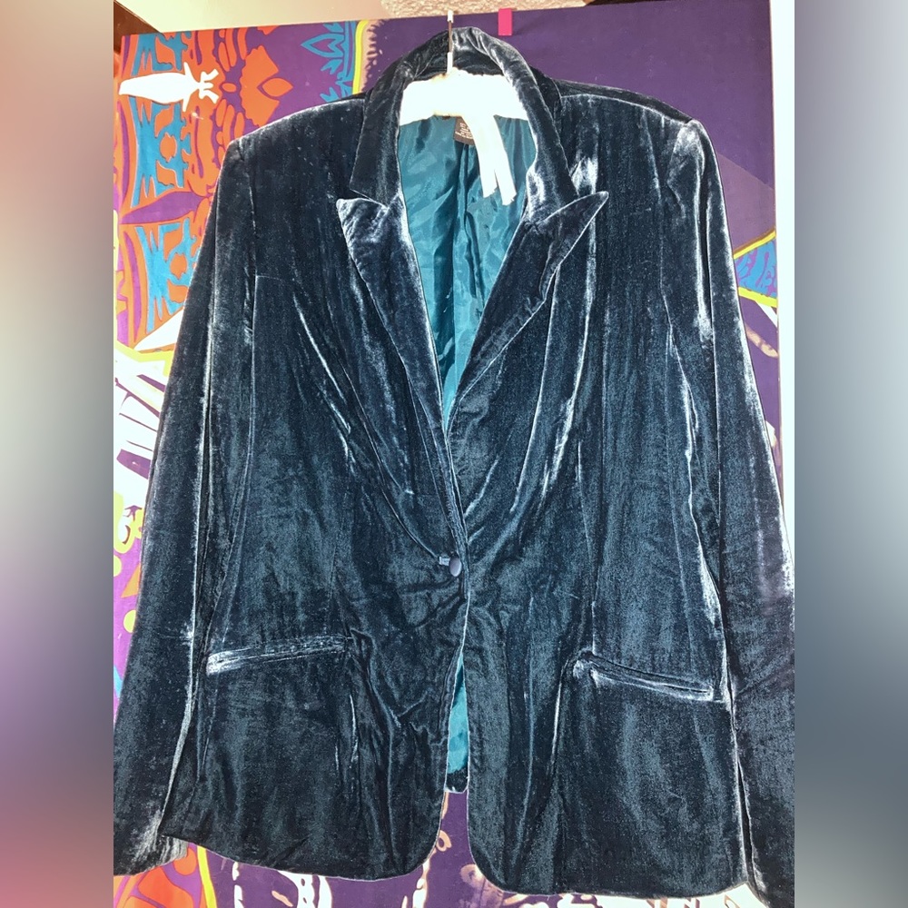 Dark blue velvet jacket